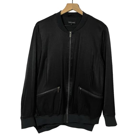 Universal Standard Satin Bomber Jacket - Black - S (14-16) - Picture 2 of 16
